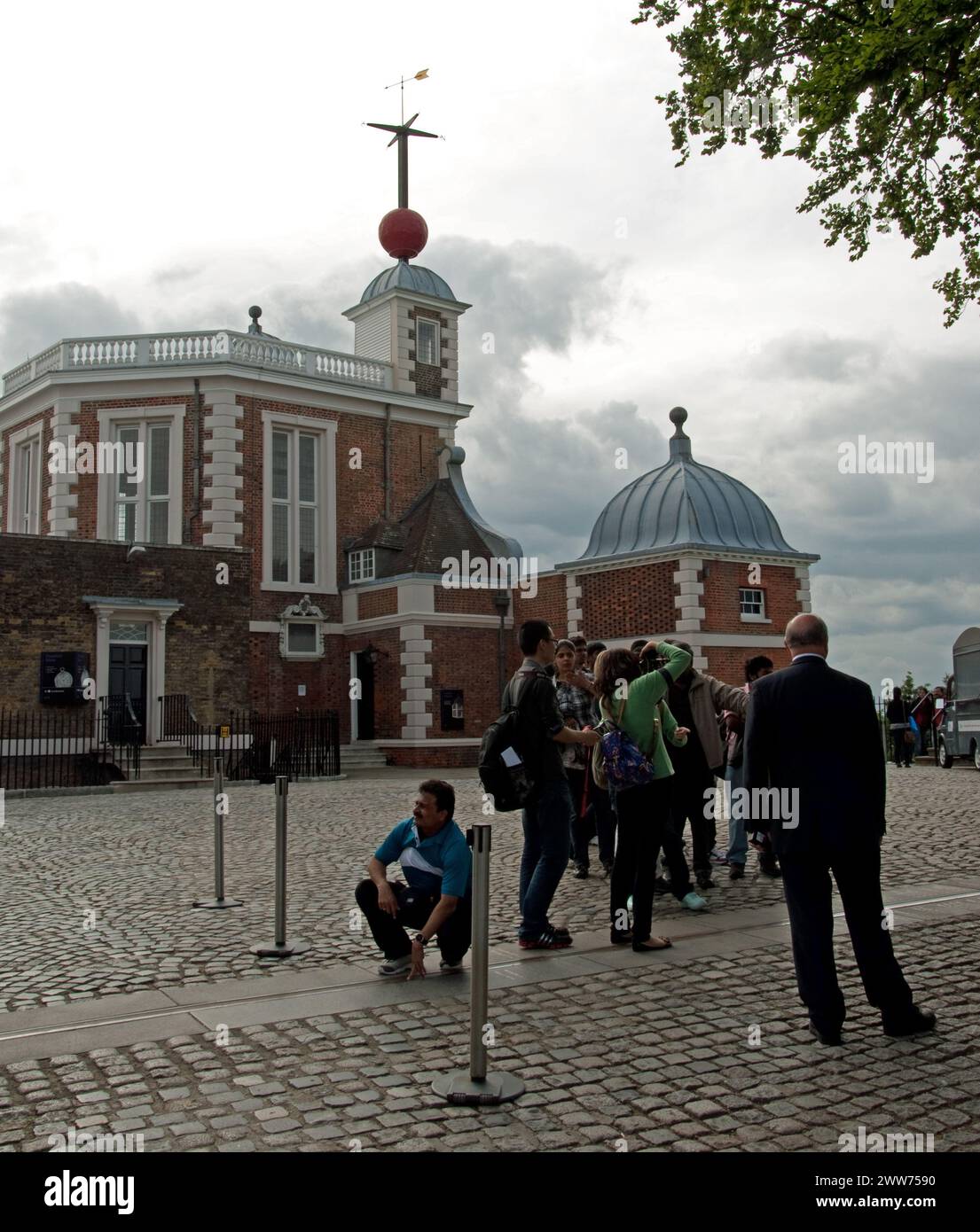 Queue to visit the Royal Observatory, Greenwich, London, UK Stock Photo