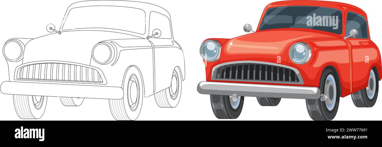 Iconic classic car Stock Vector Images - Alamy