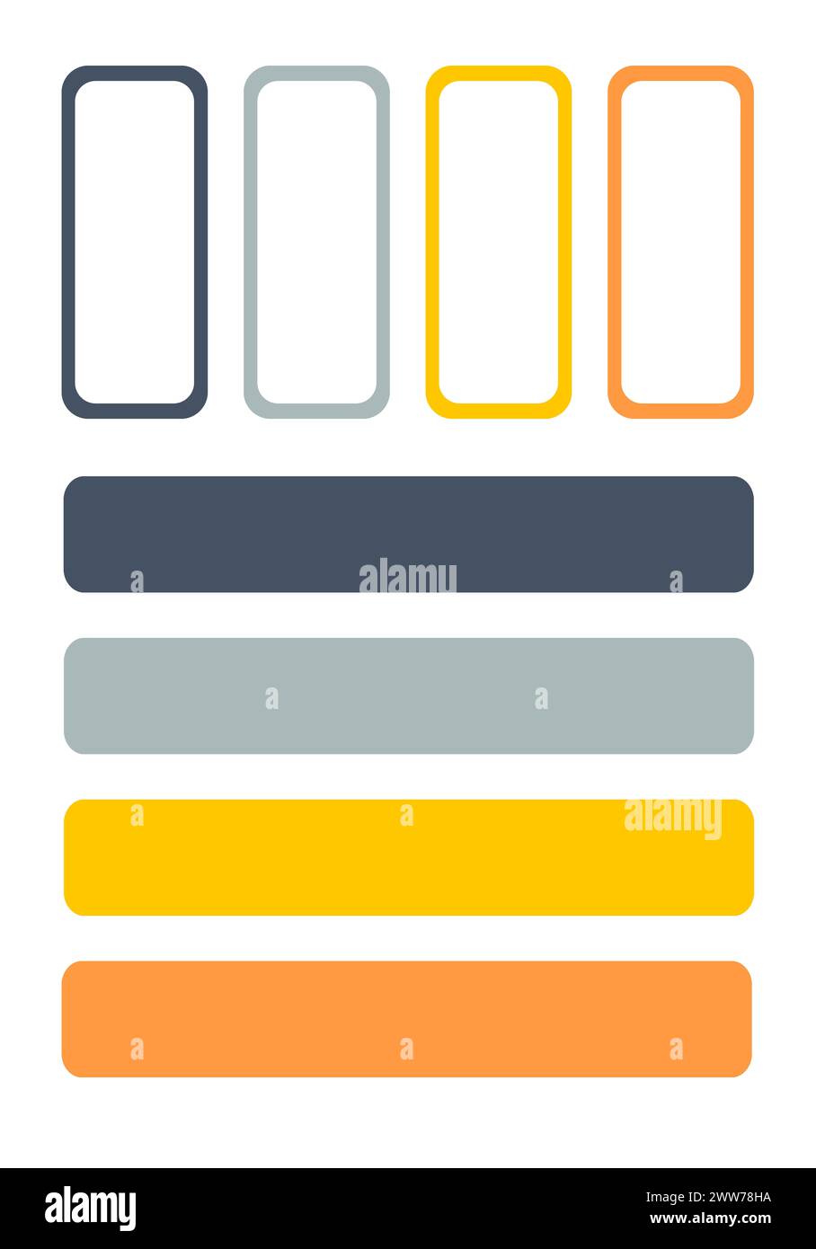 Set of stickers for notes. Stickers illustration isolated on white Stock Photo