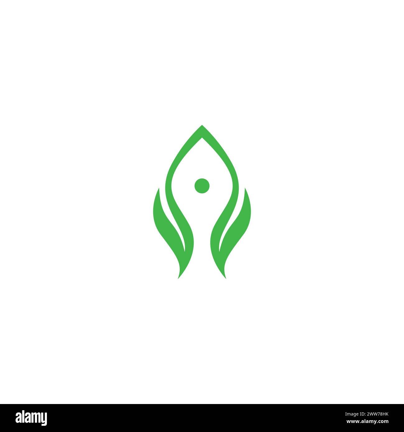 A Leaf Logo Design. Letter A Leaf Logo Stock Vector