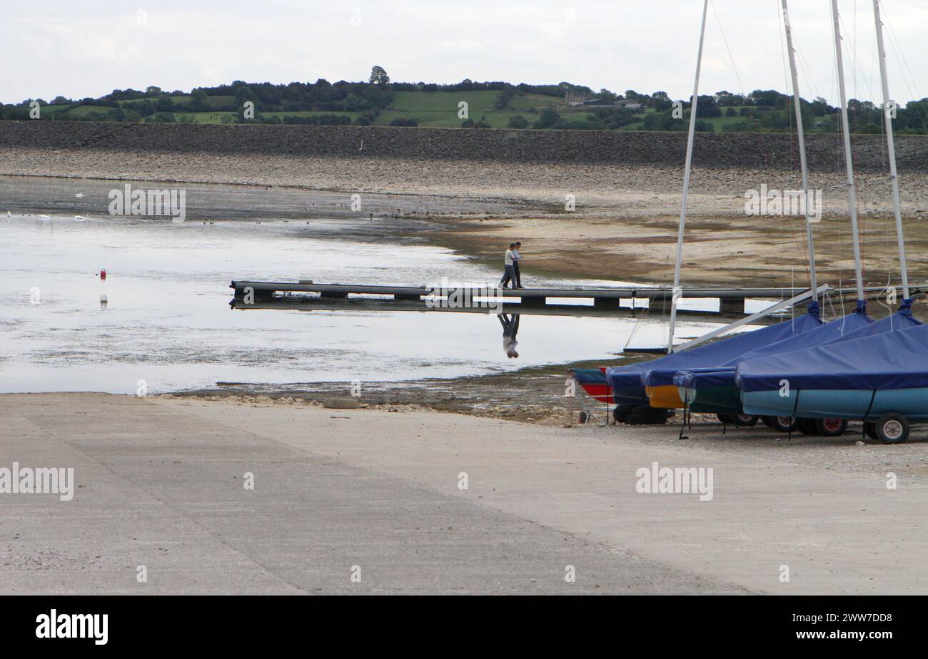 01/09/11 ...Members of a sailing club are being left high and dry as the water they sail on drops further away from their club house every day...Water Stock Photo