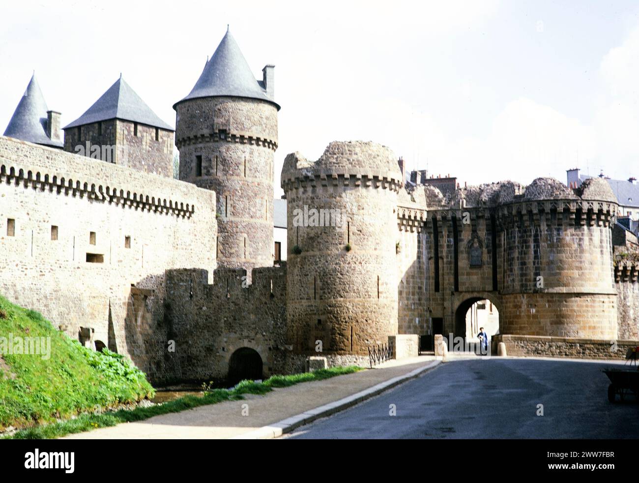 Château de Fougères castle, Fougères,  Ille-et-Vilaine, Brittany, France 1974 Stock Photo