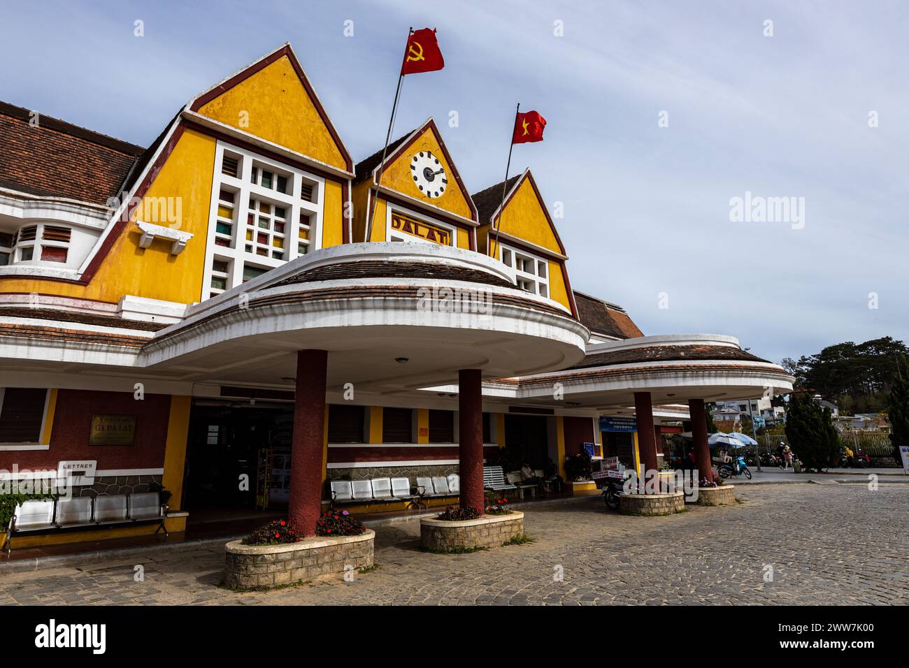 The old train station of Da Lat in Vietnam Stock Photo