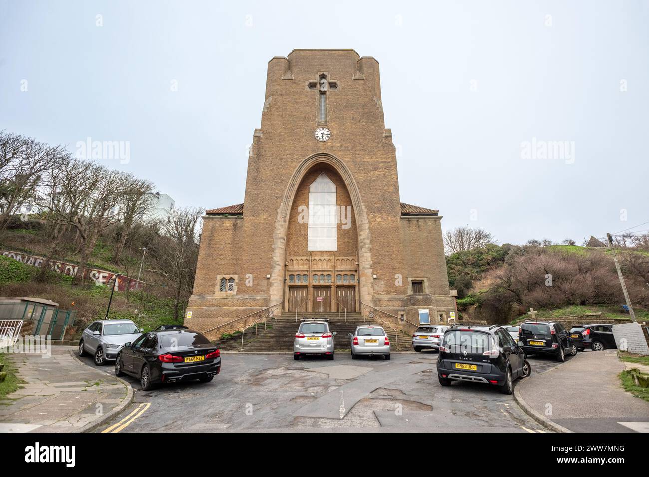 Hastings, March 21st 2024: St Leonard's Parish Church, now permanently closed Stock Photo