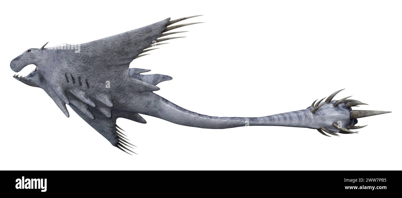 3D rendering of a devil ray isolated on white background Stock Photo ...