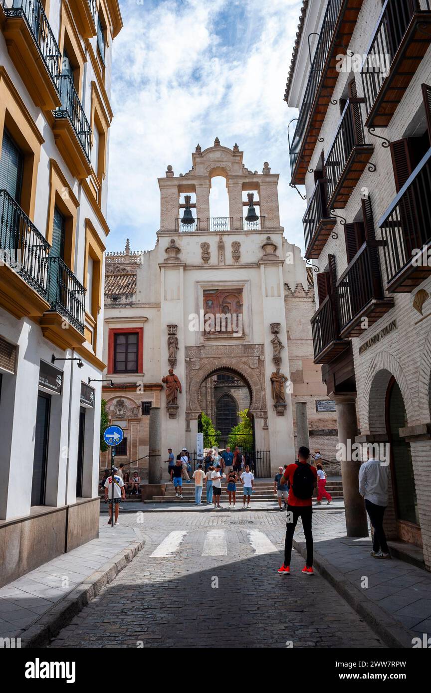 Seville, Spain, Street Scene, Historic City Center Stock Photo
