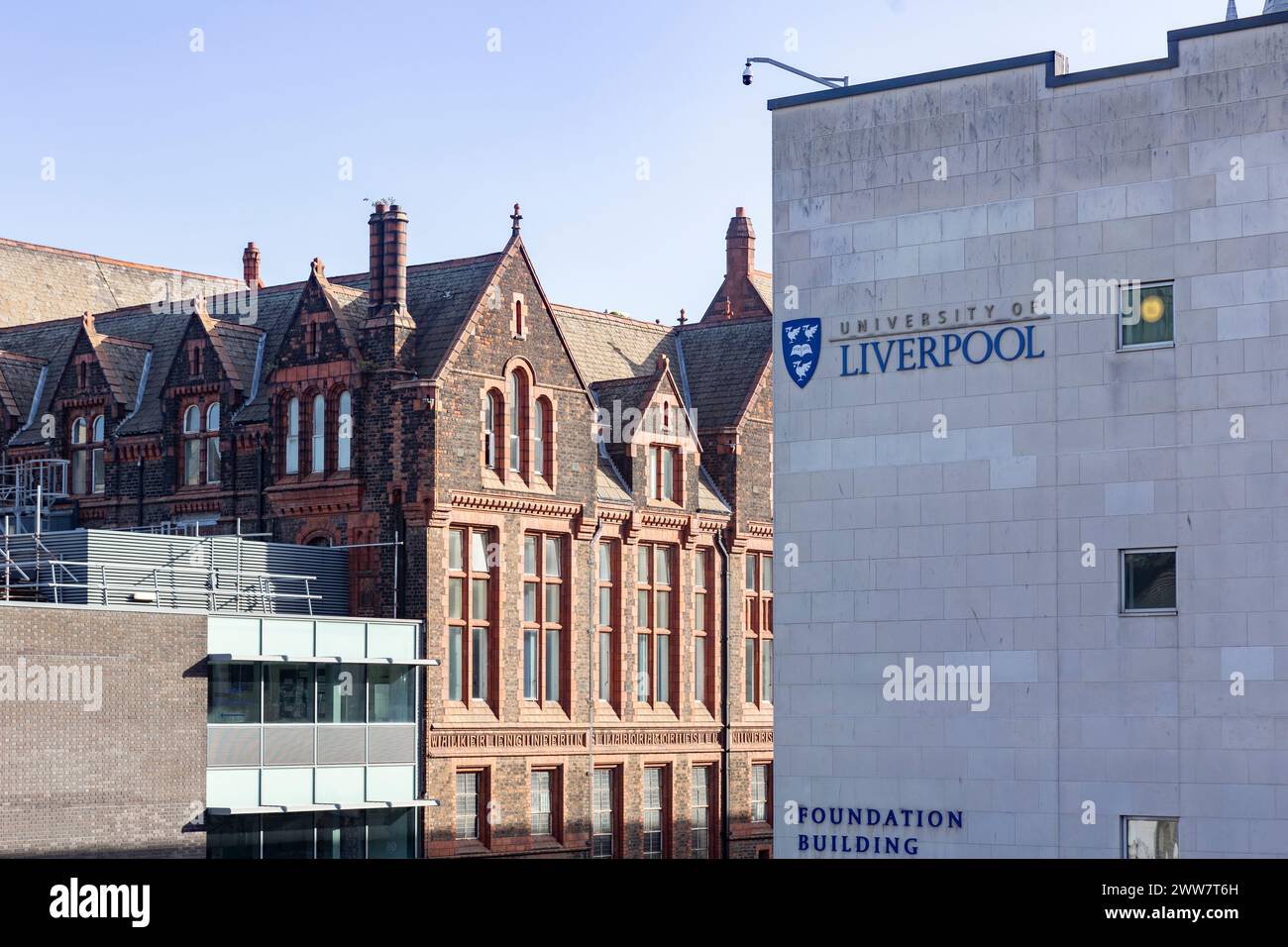 Liverpool, united kingdom May, 16, 2023 Clock tower of Victoria Gallery