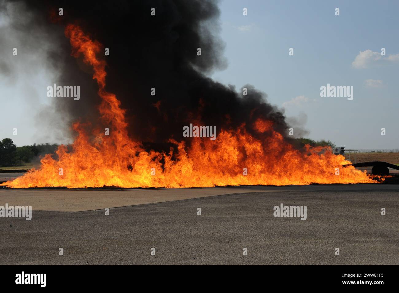 Fire Training Pit (Mid), Texas Stock Photo