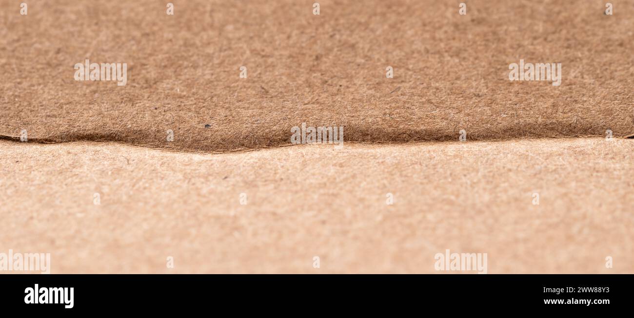 Old cardboard sheet of paper texture, brown background, paper sheet Stock Photo