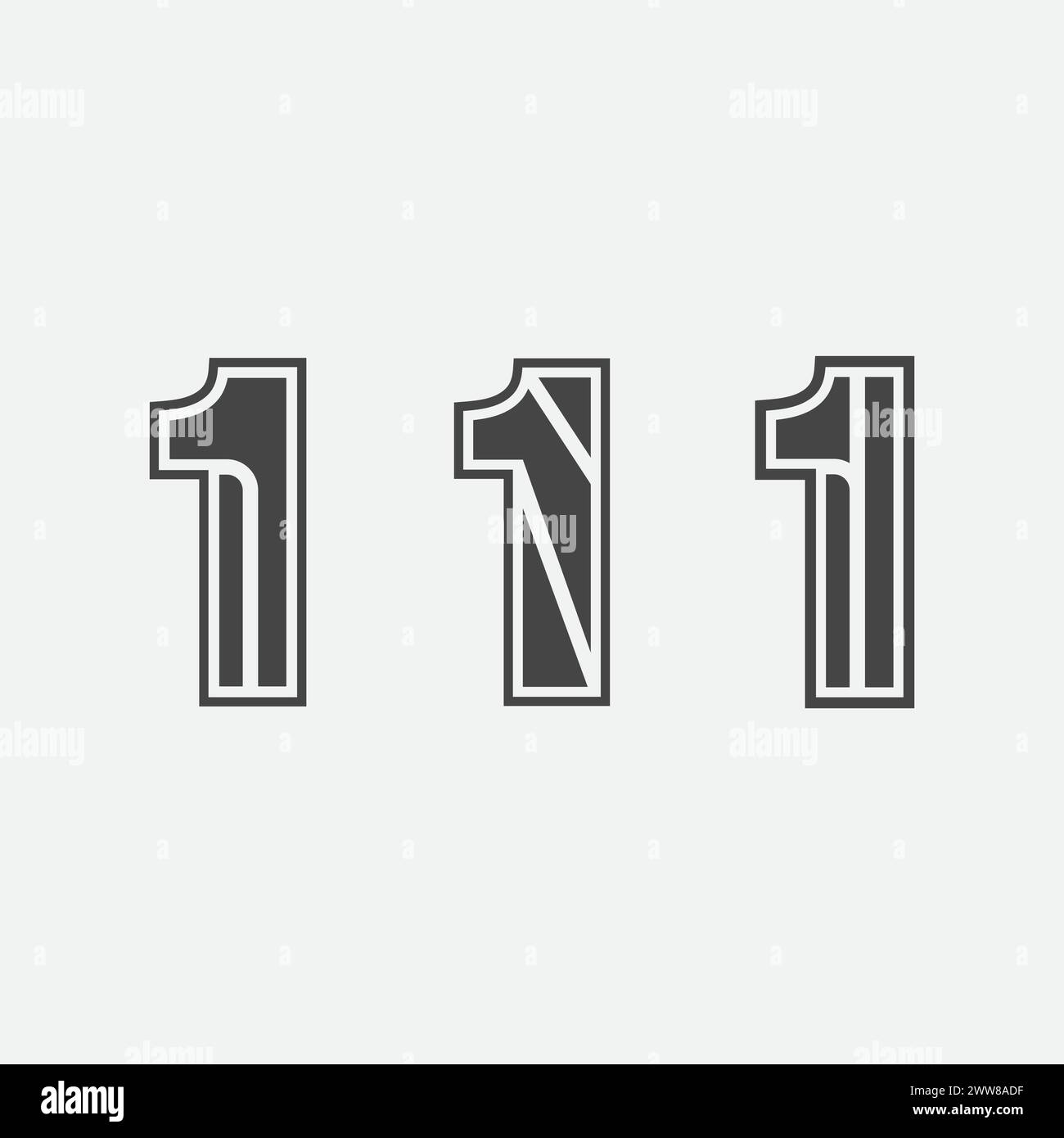 Number one logo and Vector Number design Stock Images Illustration ...