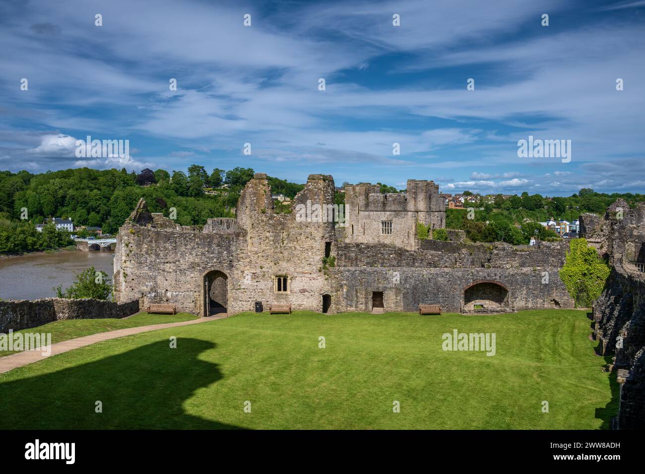 Middle Bailey, Chepstow Castle, Wales, UK Stock Photo