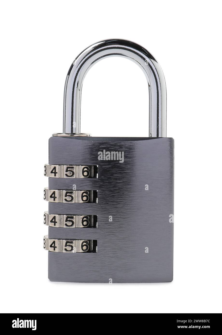 Locked steel combination padlock isolated on white Stock Photo - Alamy