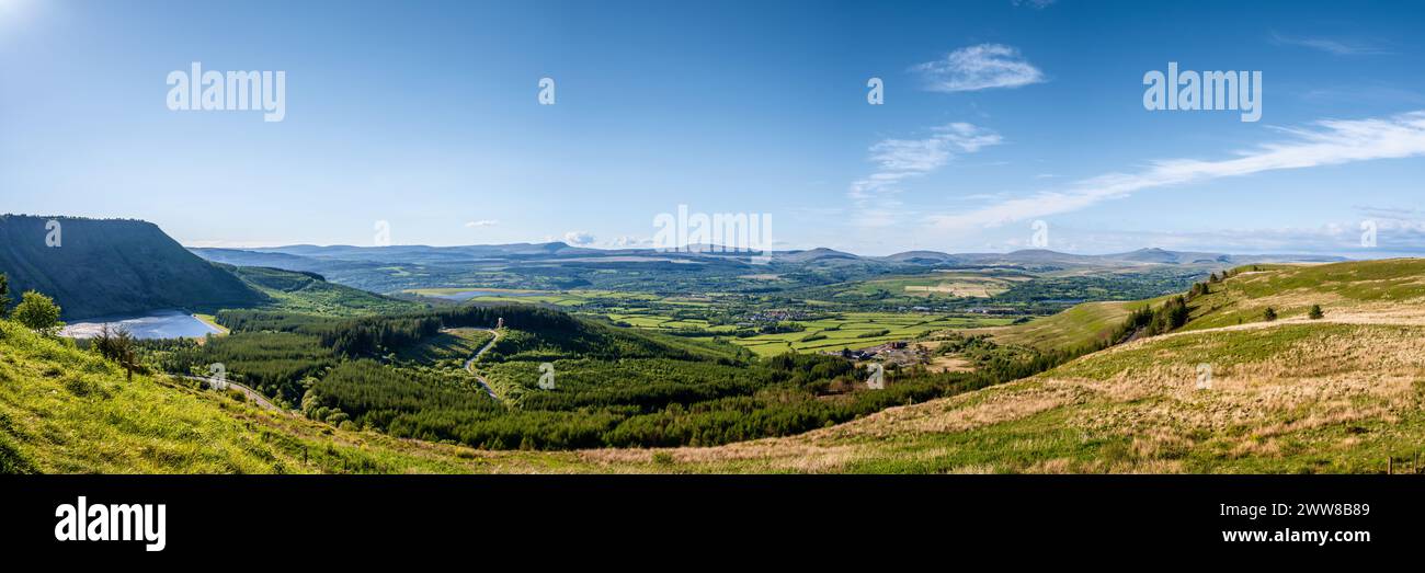 Brecon Beacons from Rhigos Viewpoint, Wales, UK Stock Photo