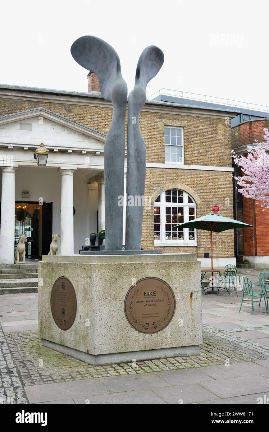 Statue of Nike, Ancient Greek Goddess of Victory, at Woolwich Arsenal