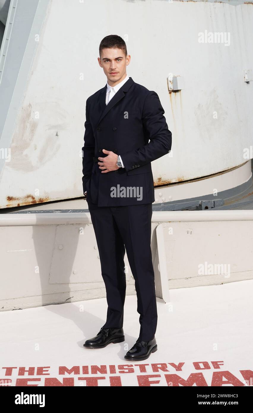 Hero Fiennes Tiffin attends a photo call for The Ministry of Ungentlemanly Warfare at HMS Belfast, in London. Picture date: Friday March 22, 2024. Stock Photo