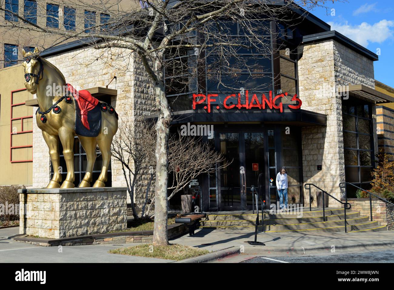 A restaurant, P.F. Chang's China Bistro, in Asheville, North Carolina