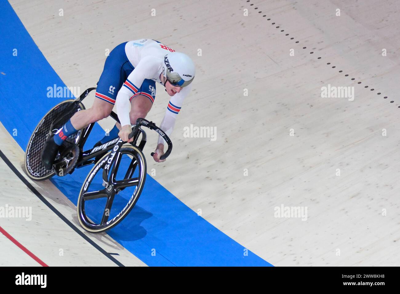 Hamish Turnbull (Great Britain). Men's Sprint, Cycling Track. European Championships Munich 2022. Stock Photo