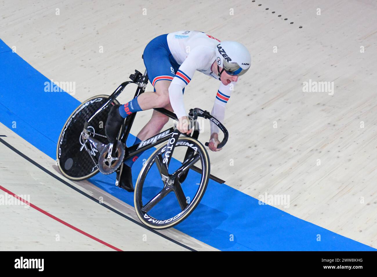 Hamish Turnbull (Great Britain). Men's Sprint, Cycling Track. European Championships Munich 2022. Stock Photo