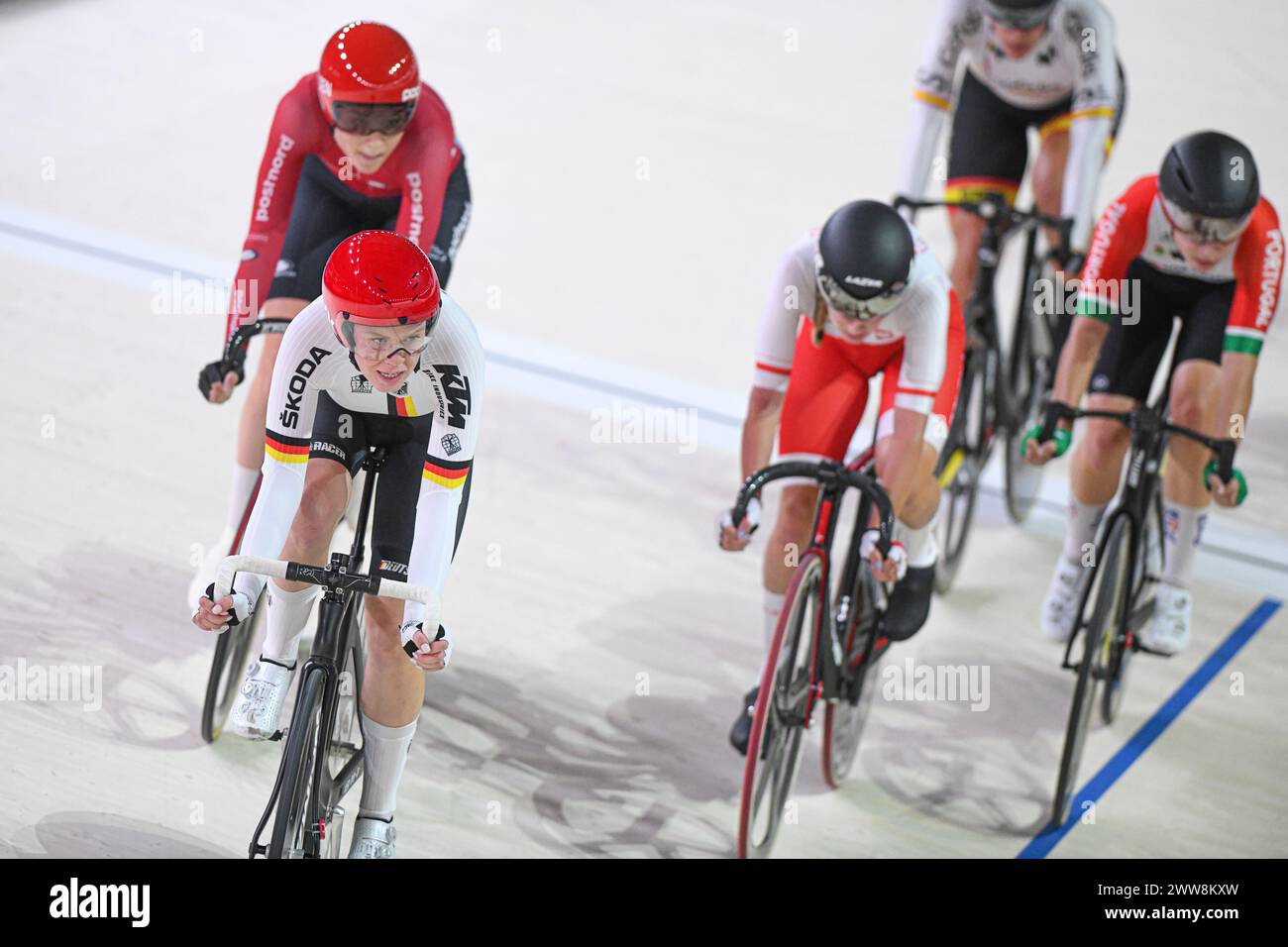 Cycling Track. Women's Point Race 25 km. European Championships Munich 2022 Stock Photo