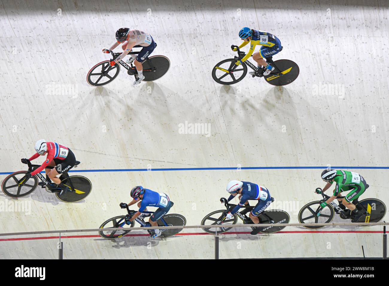 Cycling Track. Women's Point Race 25 km. European Championships Munich 2022 Stock Photo