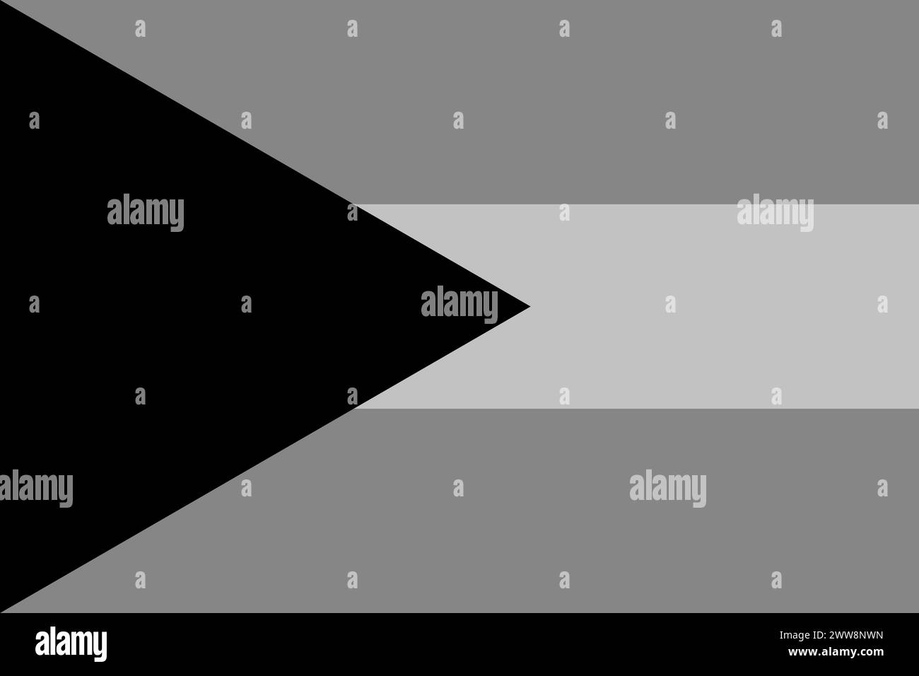 Bahamas flag - greyscale monochrome vector illustration. Flag in black and white Stock Vector