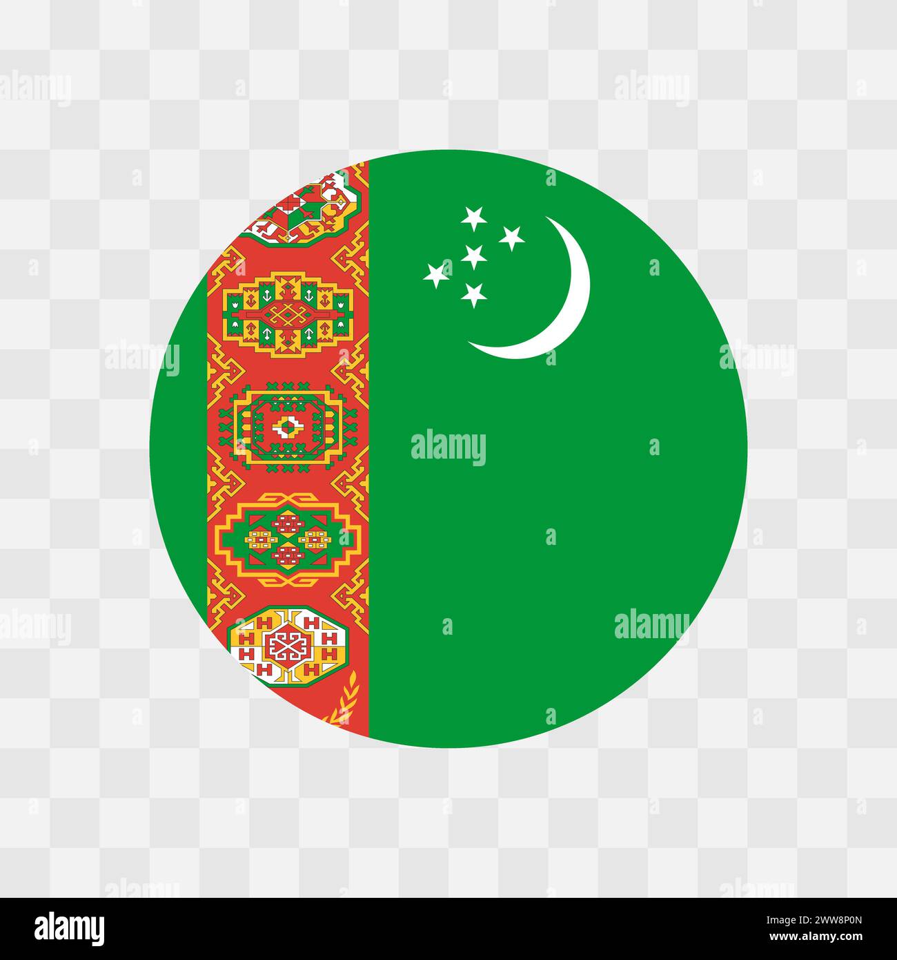turkmenistan-flag-circle-vector-flag-isolated-on-checkerboard