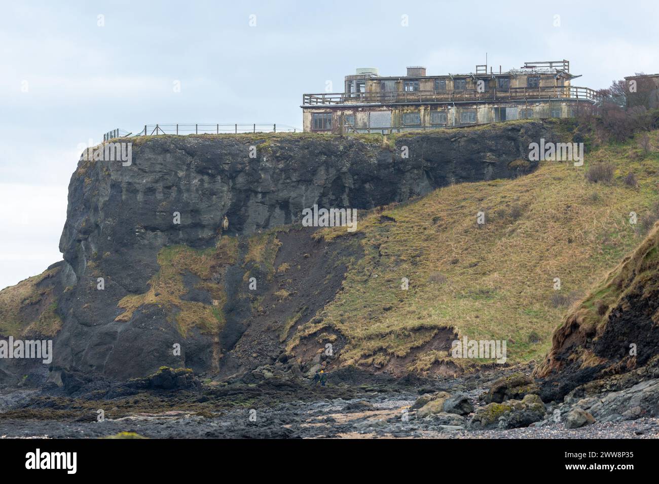 Gin Head former WW2 former radar station near North Berwick Scotland. Stock Photo