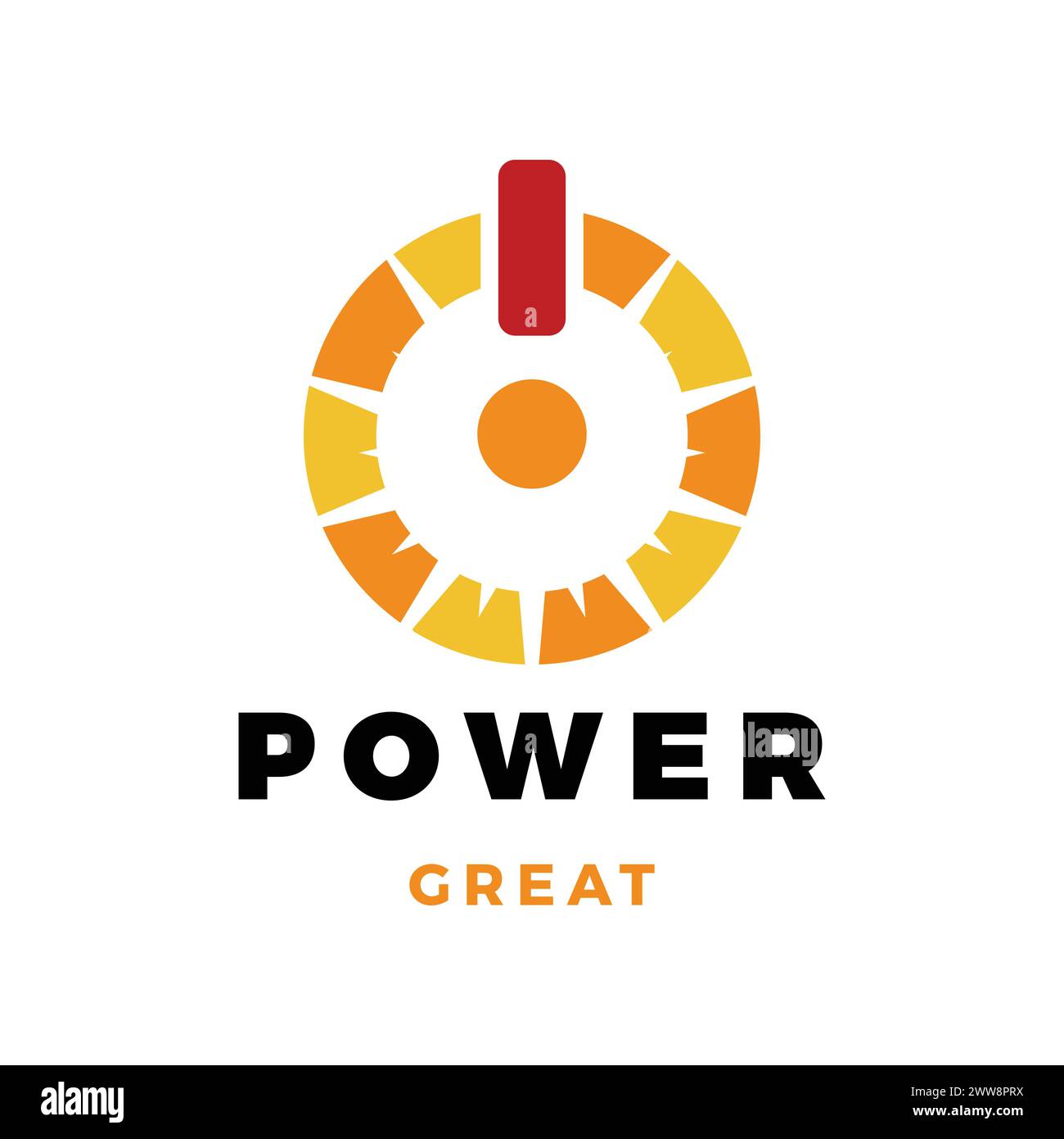 Power Button Sun Icon Logo Design Template Stock Vector Image & Art - Alamy