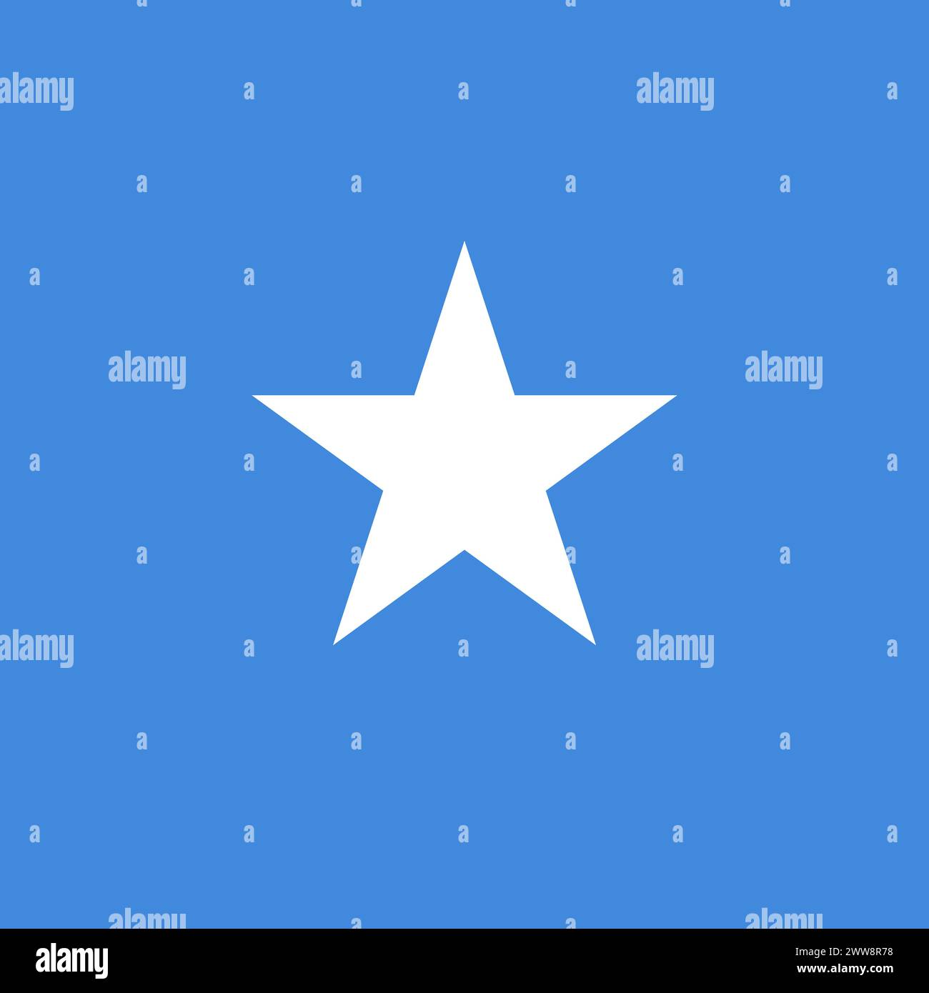 Somalia flag - solid flat vector square with sharp corners. Stock Vector