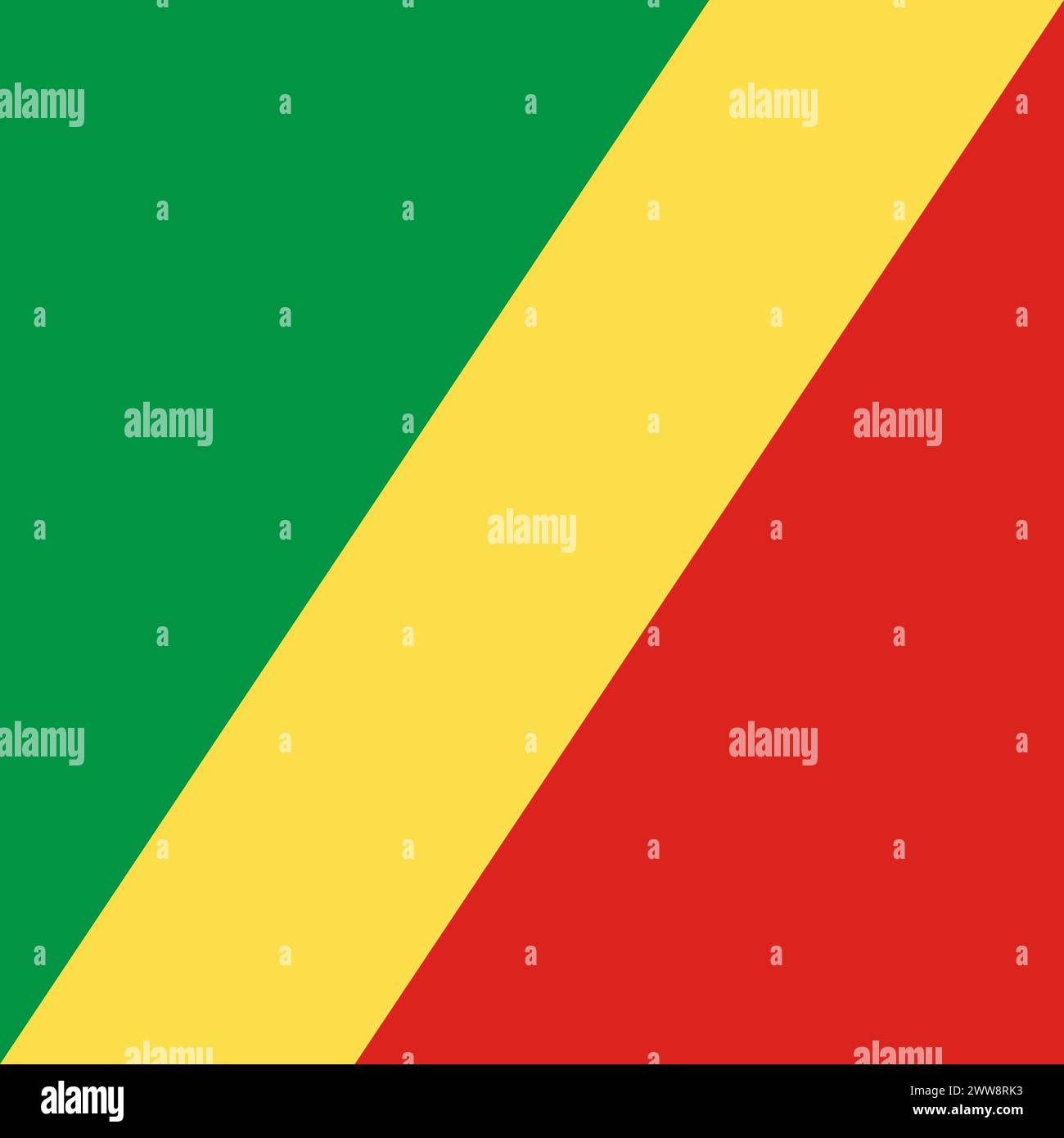 Republic of the Congo flag - solid flat vector square with sharp ...