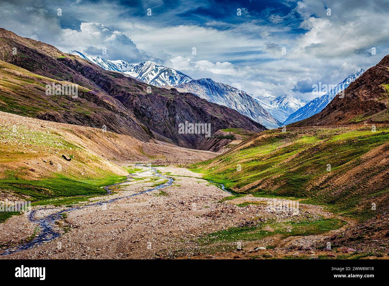 Himalayan landscape in Himalayas Stock Photo