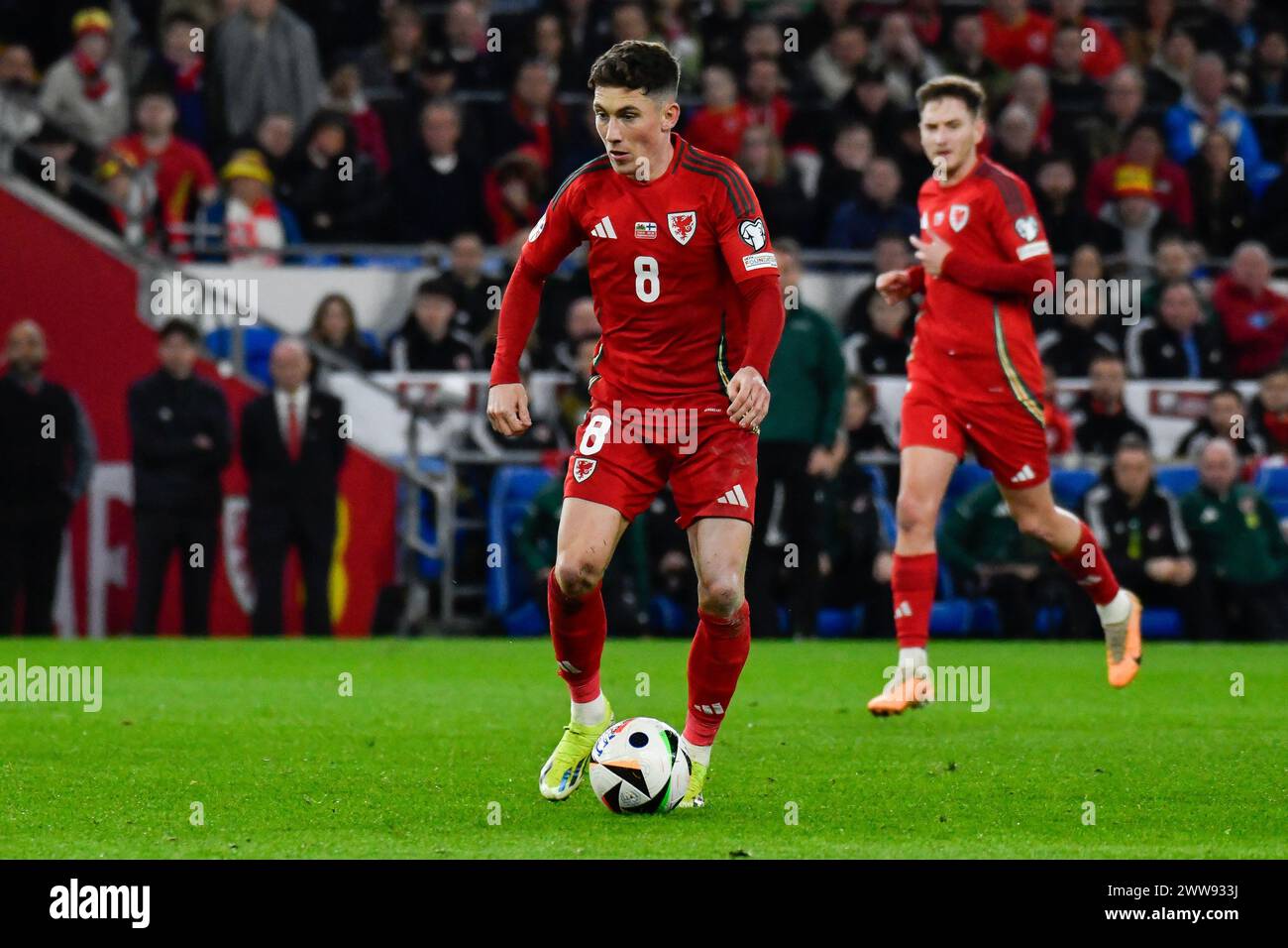 Cardiff, Wales. 21 March 2024. Harry Wilson Of Wales In Action During ...