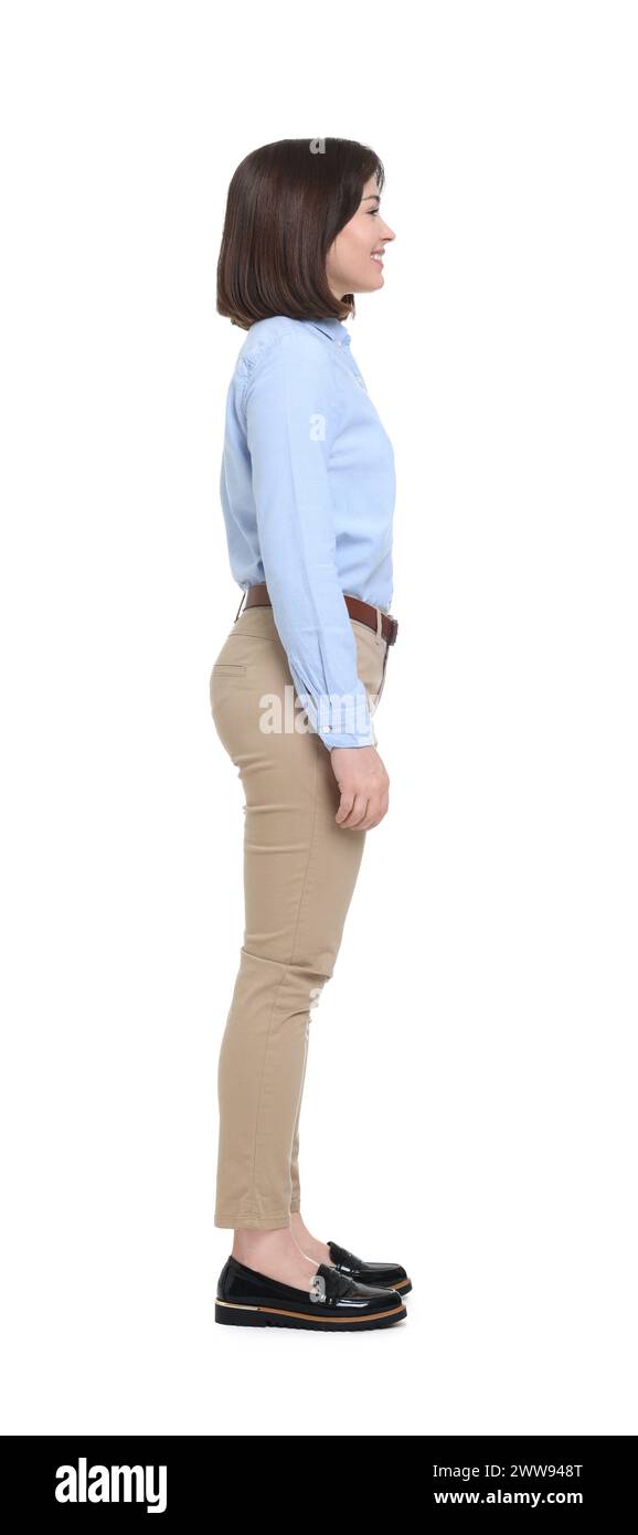 Blue shirt beige pants hot sale