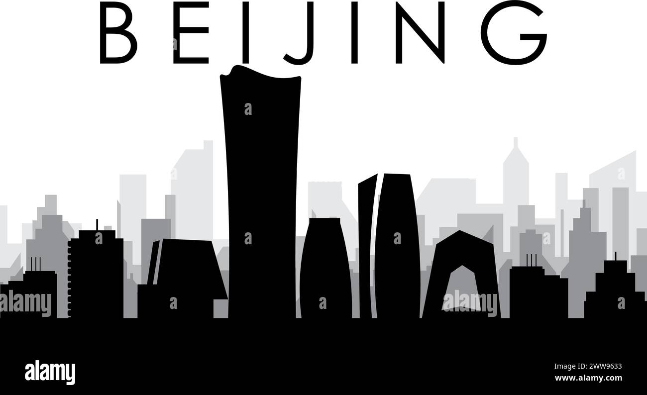 Cityscape skyline panorama of BEIJING, CHINA Stock Vector