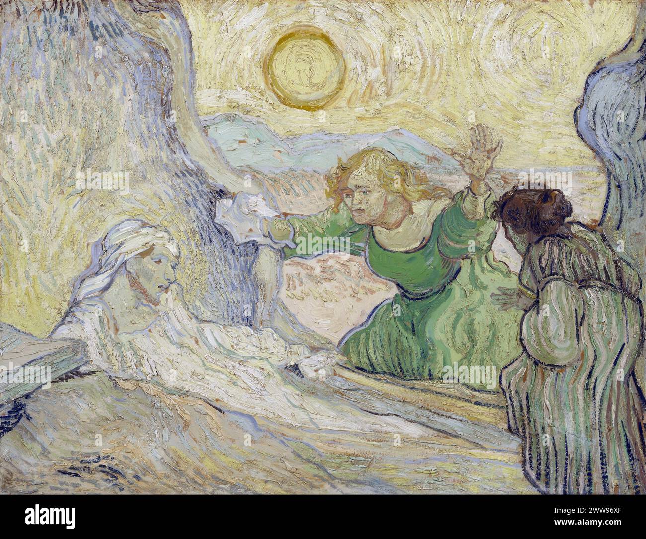 Vincent van Gogh – The Raising of Lazarus (after Rembrandt Stock Photo ...