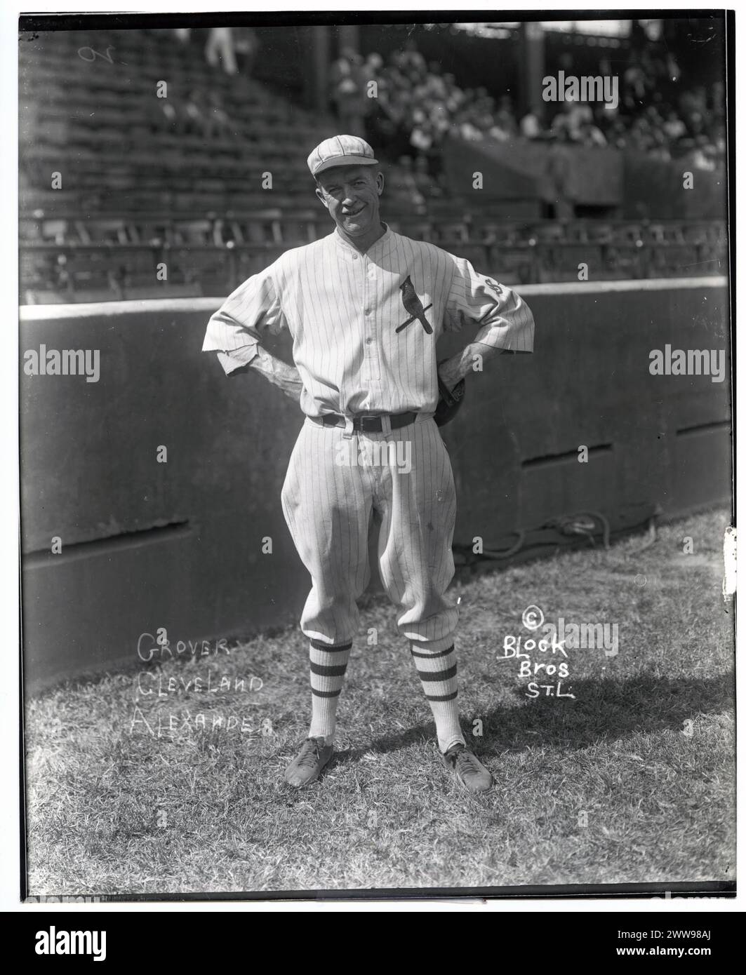 Vintage Baseball Photograph:  Portrait of Grover Cleveland Alexander, St-Louis Cardinals, 1928 Stock Photo