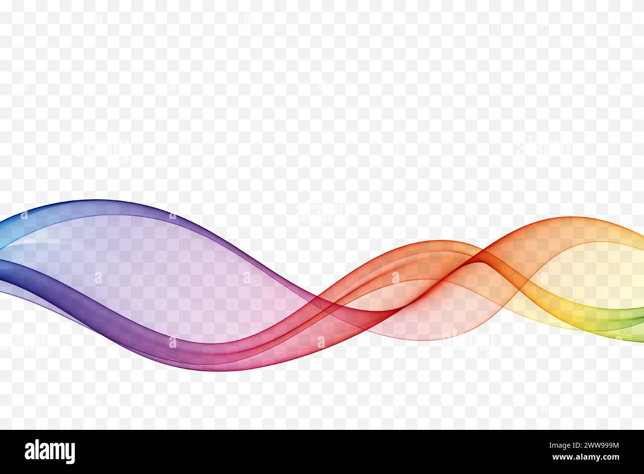 Wavy flow of motion abstract wave in rainbow color Stock Vector Image ...