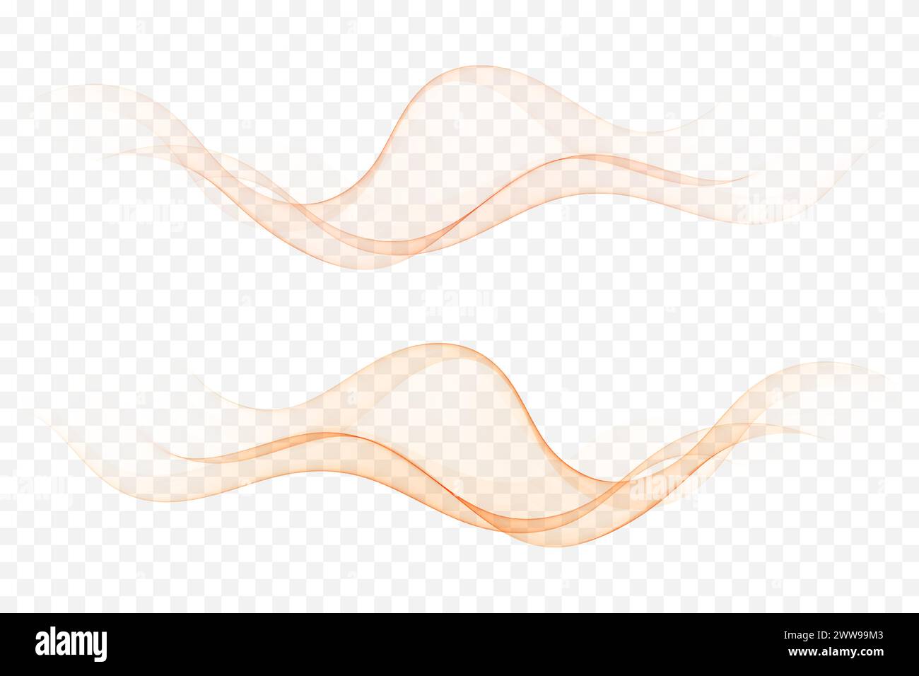 Abstract wave on a transparent background. Set of waves Stock Vector ...