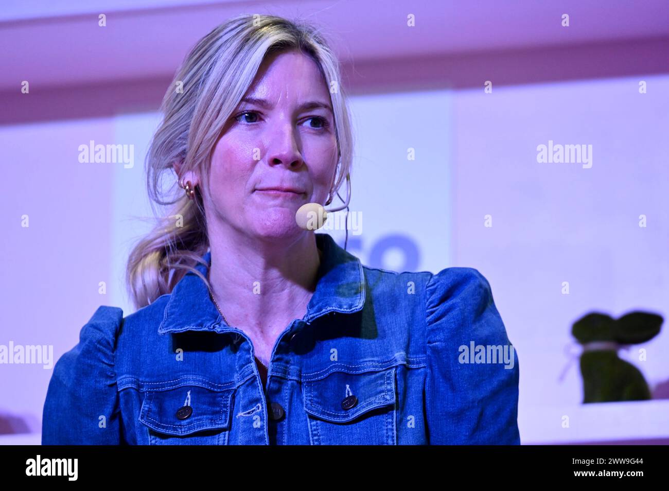 London, UK. Lisa Faulkner. Ideal Home Show 2024 Olympia. Cooking