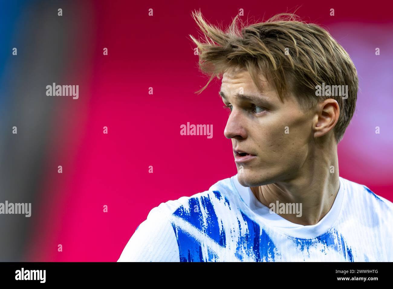 Oslo, Norway 22 March 2024,   Martin Odegaard of Norway and Arsenal fc looks on during the football friendly match between Norway and the Czech Republic held at the Ullevaal Stadium in Oslo, Norway Credit: Nigel Waldron/Alamy Live News Stock Photo