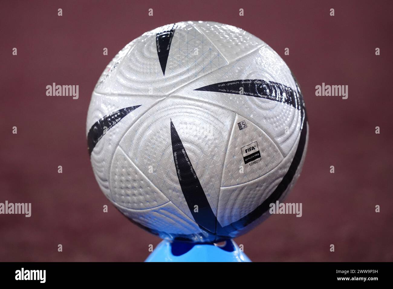 The Adidas Roteiro OG match ball during an international friendly match ...