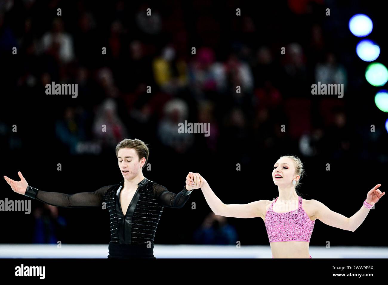 Katerina MRAZKOVA & Daniel MRAZEK (CZE), during Ice Dance Rhythm Dance, at the ISU World Figure Skating Championships 2024, at Bell Center, on March 22, 2024 in Montreal, Canada. Credit: Raniero Corbelletti/AFLO/Alamy Live News Stock Photo