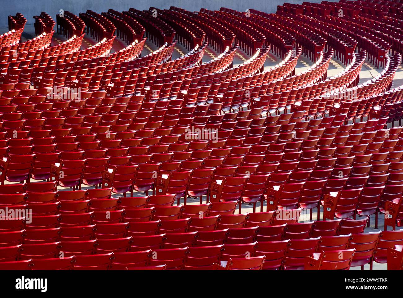 auditorium seating inb designed by Frank Gehry - the centerpiece of Millennium Park in Chicago, Illinois - USA Stock Photo