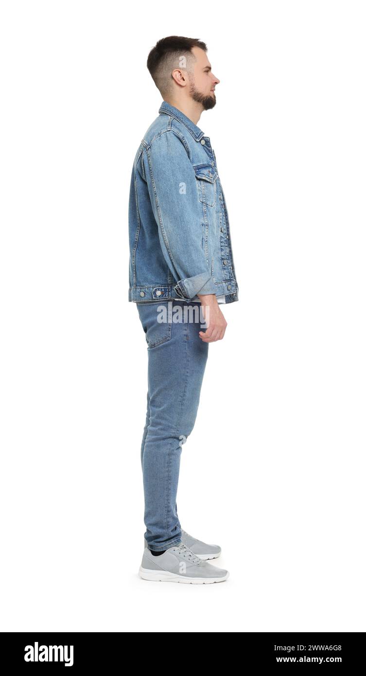 Profile view bearded man Cut Out Stock Images & Pictures - Alamy