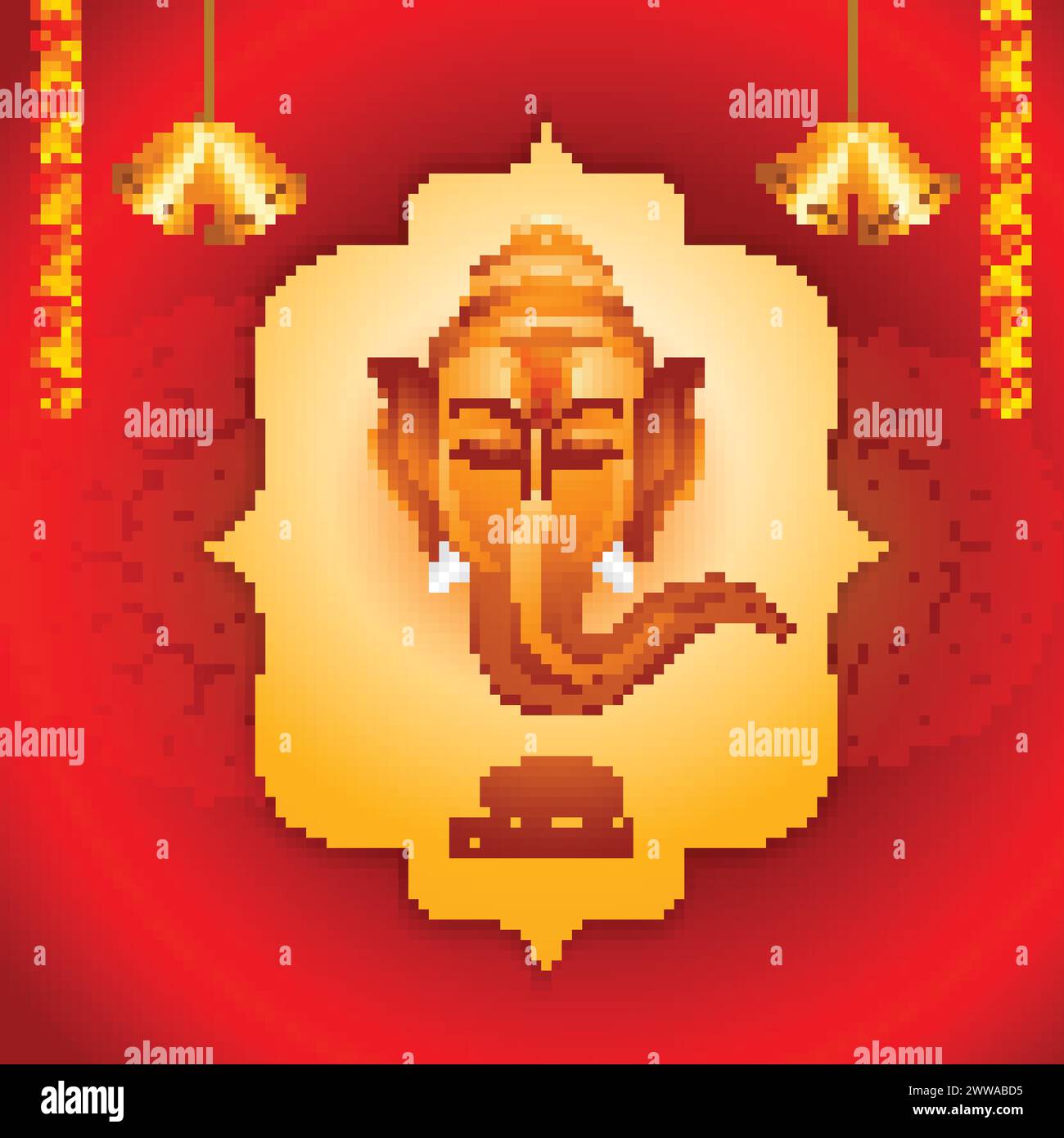 illustration lord ganpati background ganesh chaturthi holiday card