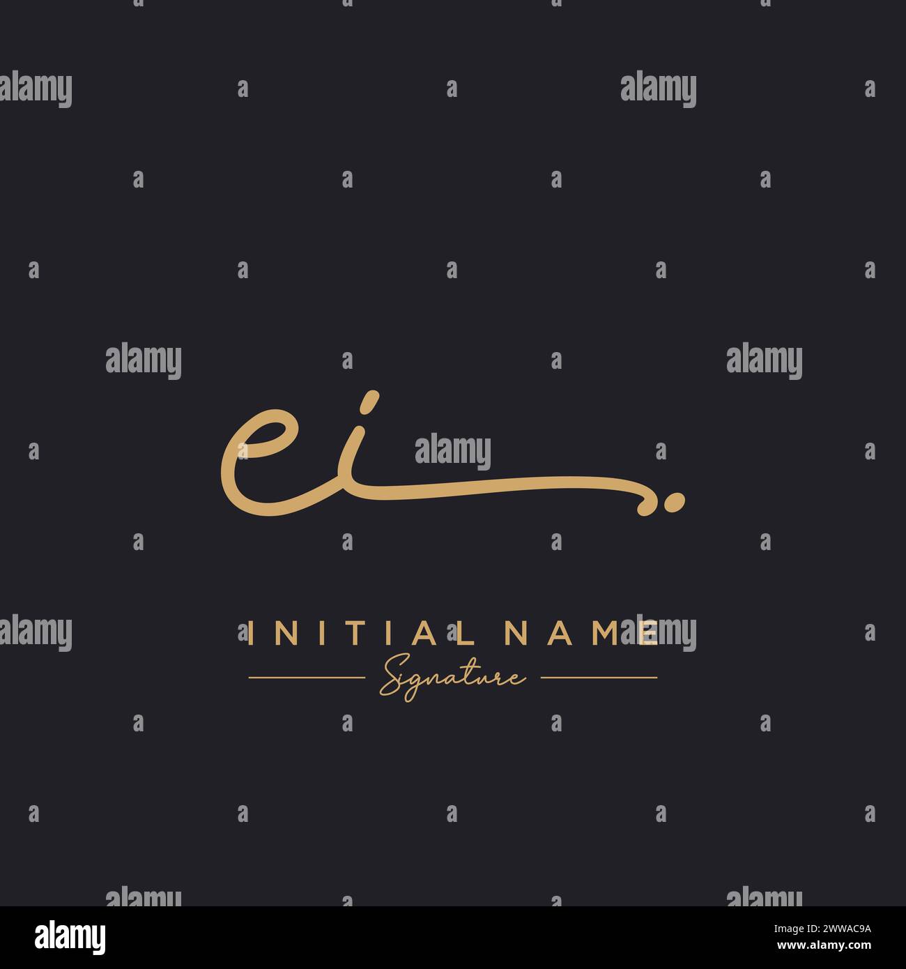 EI Signature Logo Template Vector Stock Vector Image & Art - Alamy