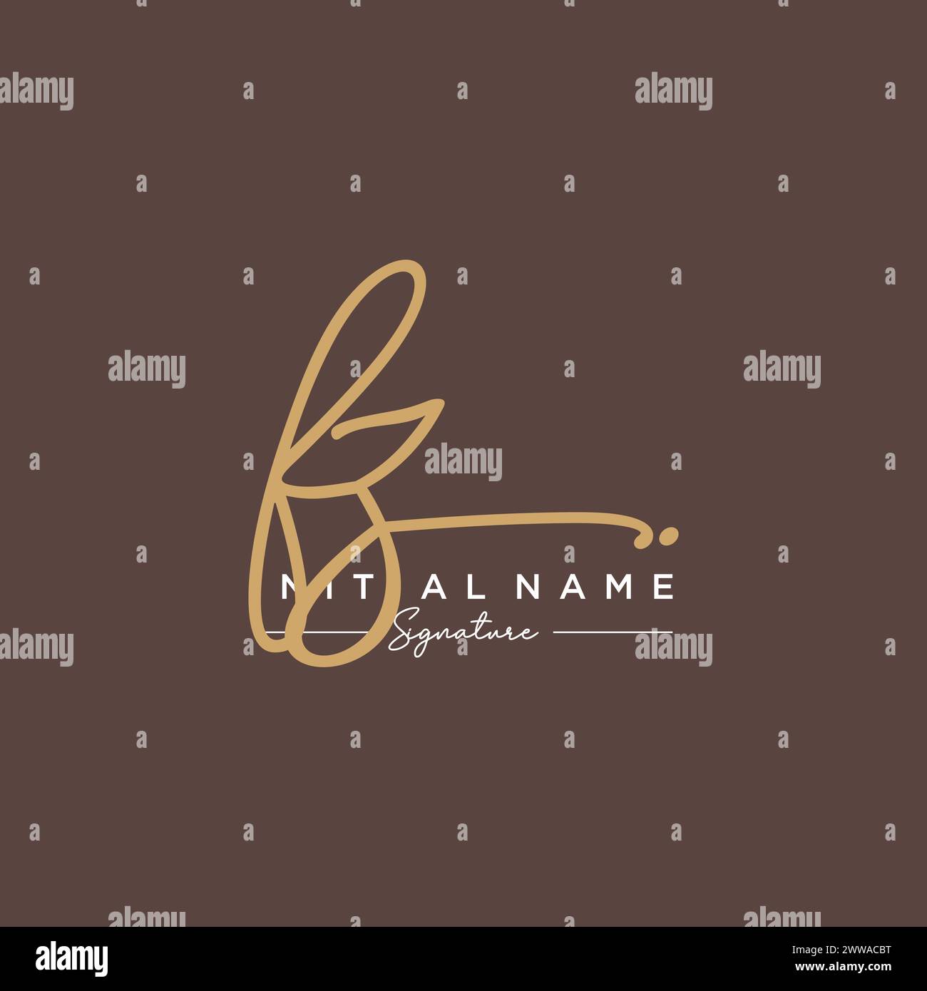 FZ Signature Logo Template Vector Stock Vector