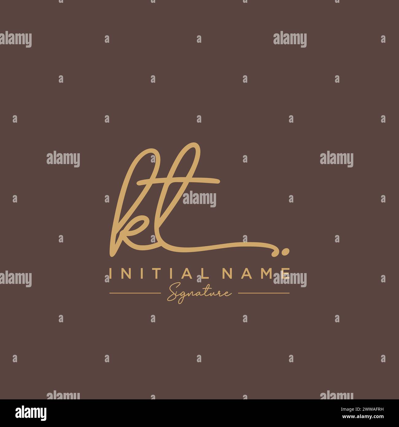 KT Signature Logo Template Vector Stock Vector Image & Art - Alamy
