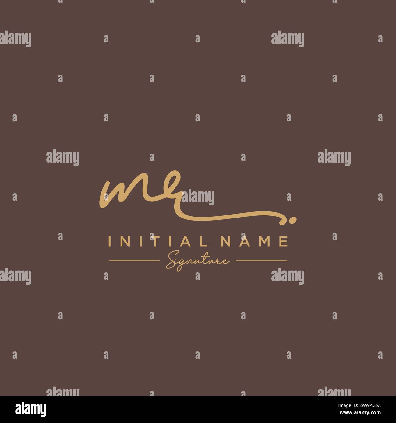 MR Signature Logo Template Vector Stock Vector