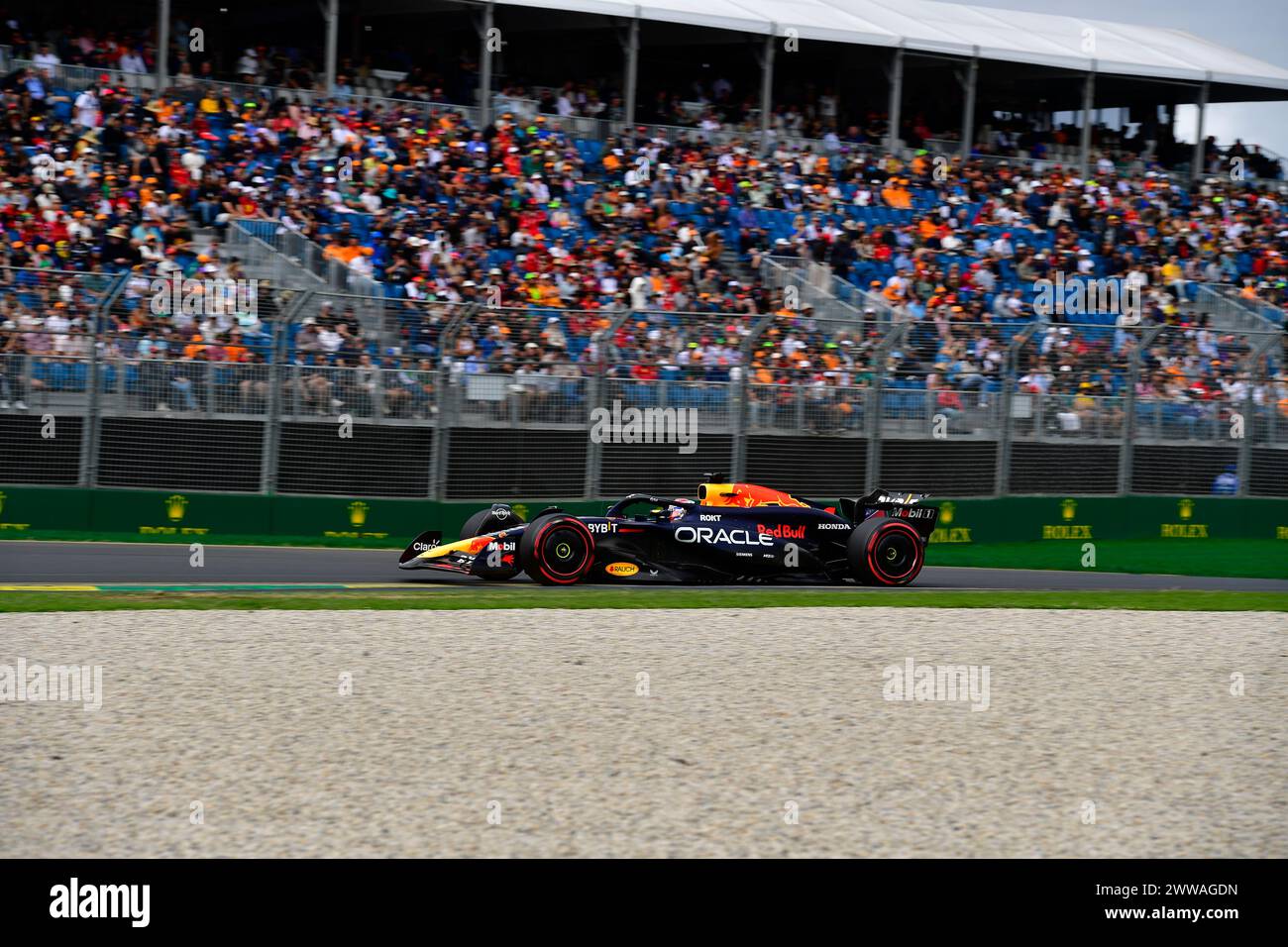 MELBOURNE, AUSTRALIA. 23 March 2024. 01 Max Verstappen (NED) Oracle Red Bull Racing during the Free Practice 3 session at the FIA Formula 1 Rolex Australian Grand Prix 2024 3rd round from 22nd to 24th March at the Albert Park Street Circuit, Melbourne, Australia. Credit: Karl Phillipson/Alamy Live News Stock Photo